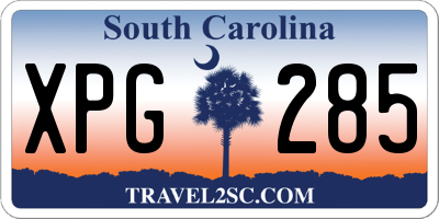 SC license plate XPG285