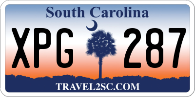 SC license plate XPG287