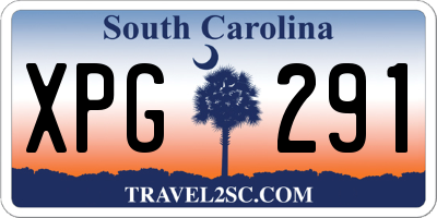 SC license plate XPG291