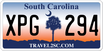 SC license plate XPG294