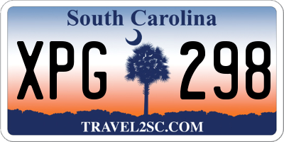 SC license plate XPG298