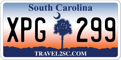 SC license plate XPG299