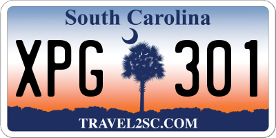 SC license plate XPG301
