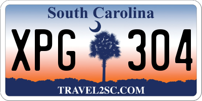 SC license plate XPG304