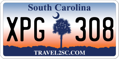 SC license plate XPG308