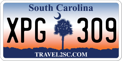 SC license plate XPG309