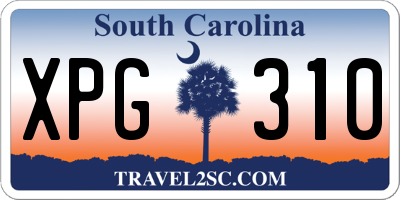 SC license plate XPG310