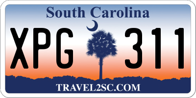 SC license plate XPG311