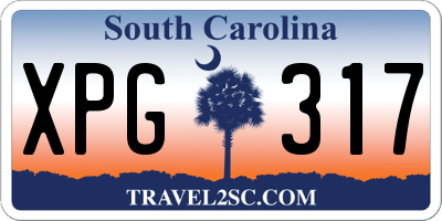 SC license plate XPG317