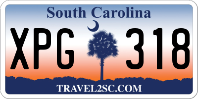 SC license plate XPG318