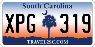 SC license plate XPG319