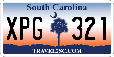 SC license plate XPG321