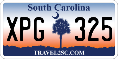 SC license plate XPG325