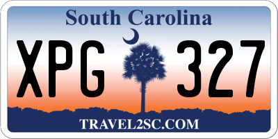 SC license plate XPG327