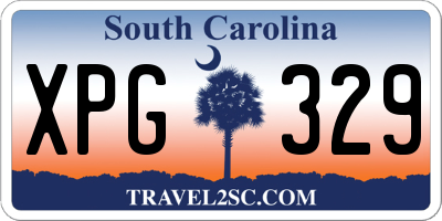 SC license plate XPG329