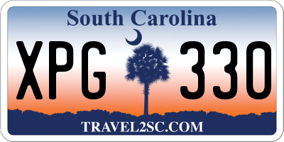 SC license plate XPG330