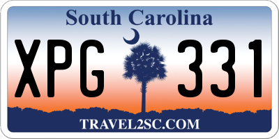SC license plate XPG331
