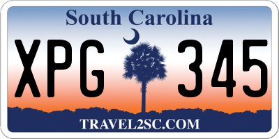 SC license plate XPG345