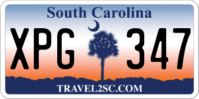 SC license plate XPG347