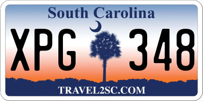 SC license plate XPG348