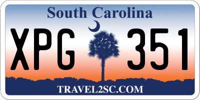 SC license plate XPG351