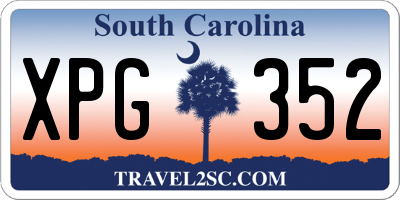 SC license plate XPG352