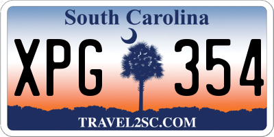 SC license plate XPG354