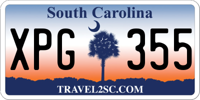 SC license plate XPG355