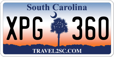 SC license plate XPG360