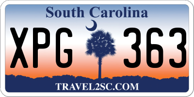SC license plate XPG363