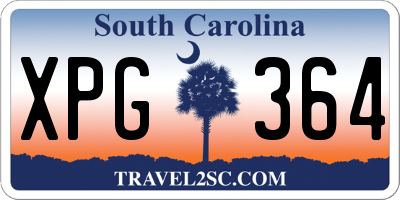 SC license plate XPG364