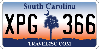 SC license plate XPG366