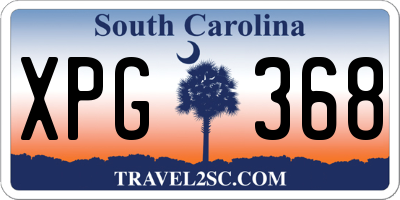 SC license plate XPG368