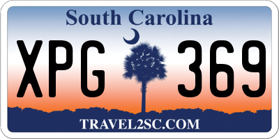 SC license plate XPG369
