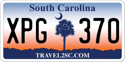 SC license plate XPG370