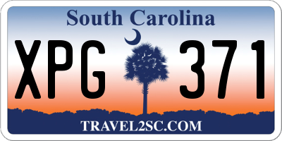 SC license plate XPG371