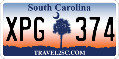 SC license plate XPG374