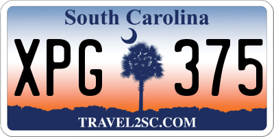 SC license plate XPG375