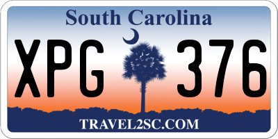 SC license plate XPG376