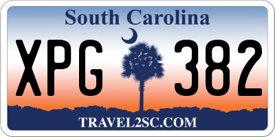 SC license plate XPG382