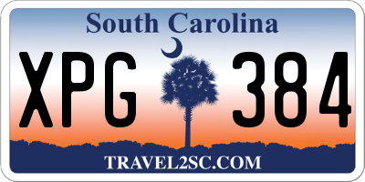 SC license plate XPG384