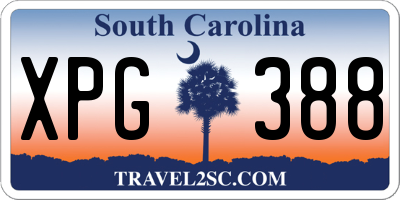 SC license plate XPG388