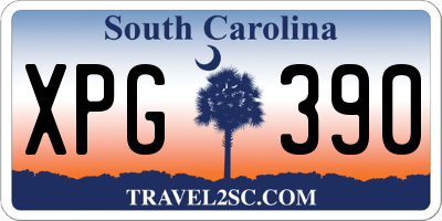 SC license plate XPG390