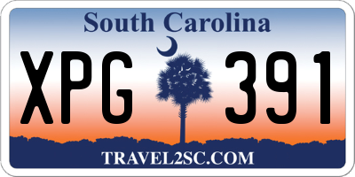 SC license plate XPG391