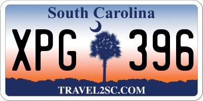 SC license plate XPG396