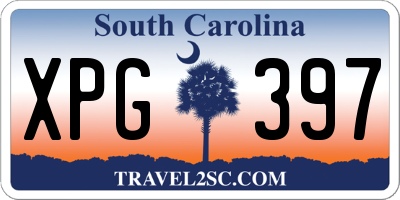 SC license plate XPG397