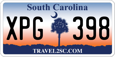 SC license plate XPG398