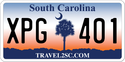 SC license plate XPG401