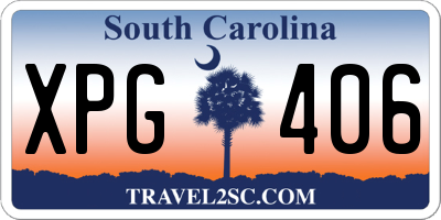 SC license plate XPG406