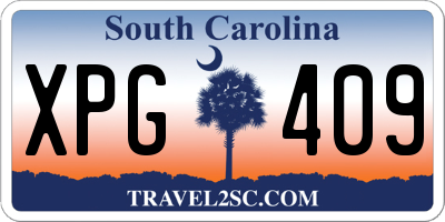 SC license plate XPG409